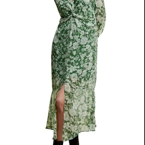 Mango Green Long Sleeve V-Neck Sundress - Picture 2 of 5